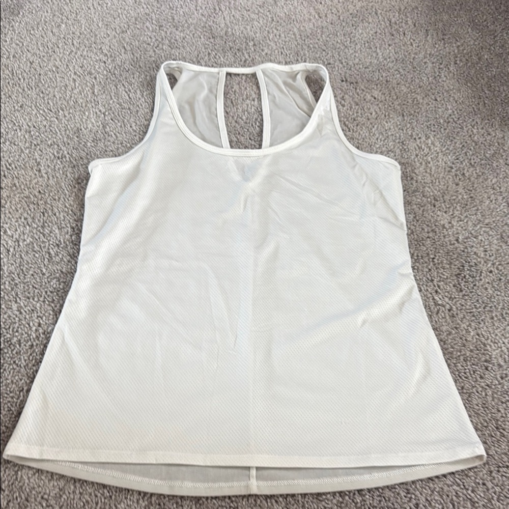 White Relaxed Cut Out Tank Top